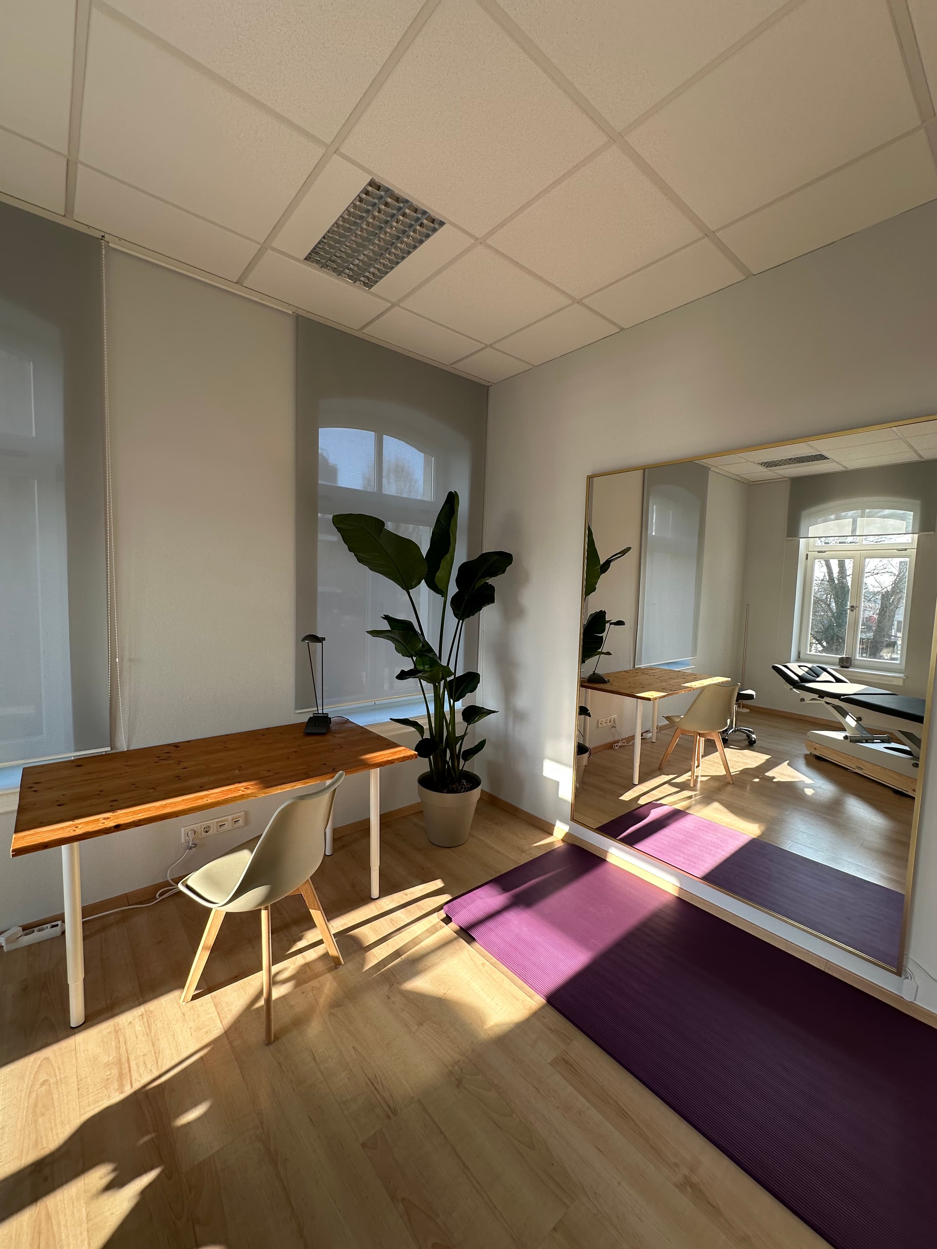 Behandlungsbereich mit Übungsmatten